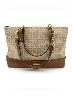 Tommy Hilfiger Womens Purse Tote Shoulder Bag Shopper Handbag Monogram Logo